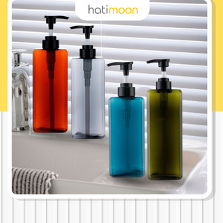 [800ml 1000ml] Bình chiết nhựa PETG HATIMOON đựng sữa tắm, chai chiết đựng sữa tắm, nước rửa tay