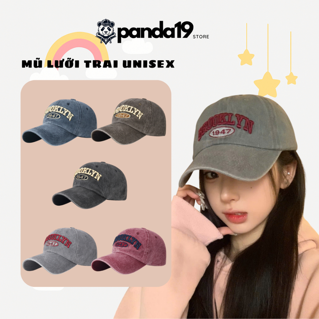 [Form Mềm] Mũ Lưỡi Trai, Mũ Bóng Chày, Mũ Thời Trang Thêu Nổi, Chất Cotton Cao Cấp, Nhiều Màu - PAND