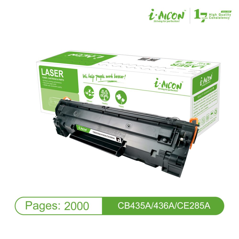 Hộp mực CB435A/436A/CE285A máy in Canon 6030/6030B/6030w/HP1020/1010 in đậm nét - iAicon - Fullbox