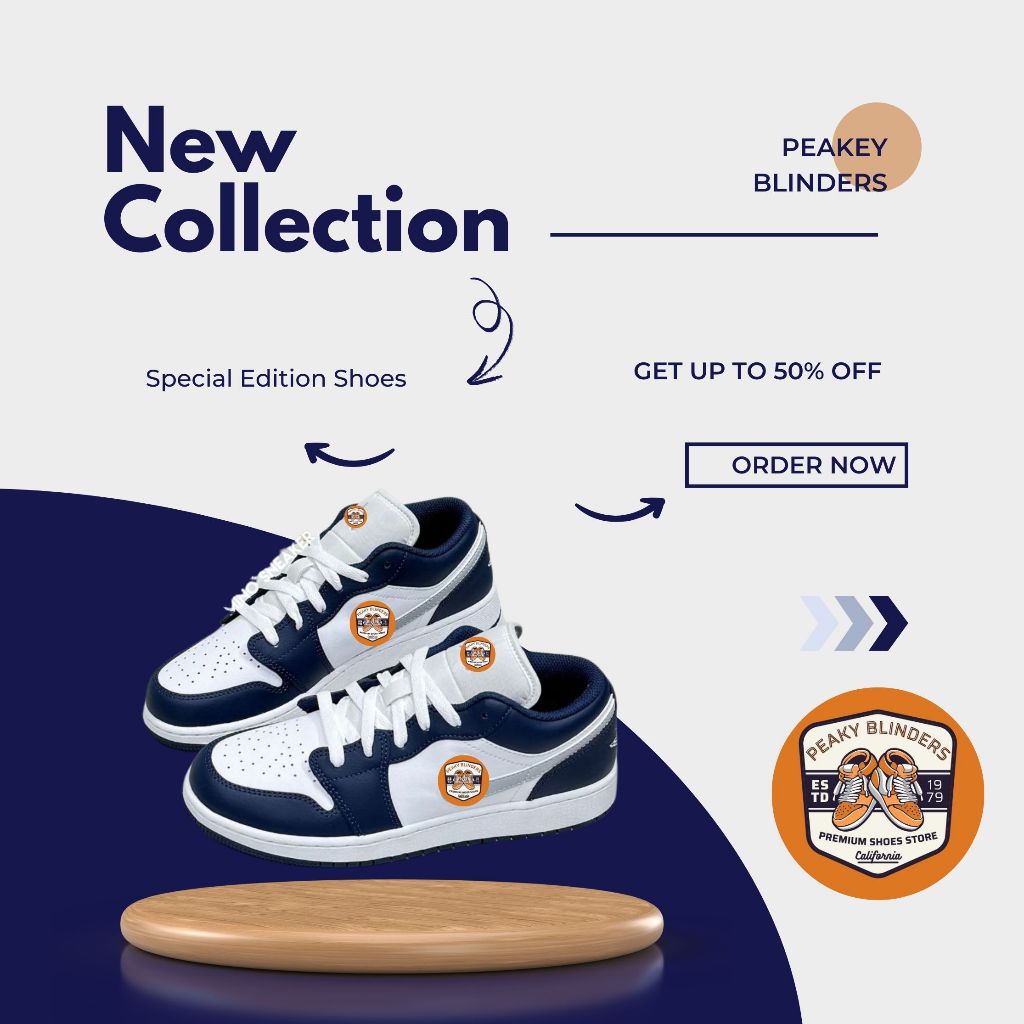 Giày JD1 Midnight Navy Nam Nữ ,Giày JD Navy Vệt Xám Bản Cao Cấp, Dễ Phối Đồ Full Box Bill