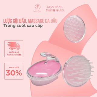  Lược hồng gội đầu silicon dưỡng sinh massage da đầu 