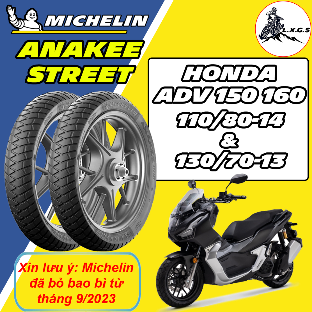(110/80-14& 130/70-13 MICHELIN ANAKEE - ADV 150 160) Vỏ lốp xe Michelin Anakee Street cho ADV 150