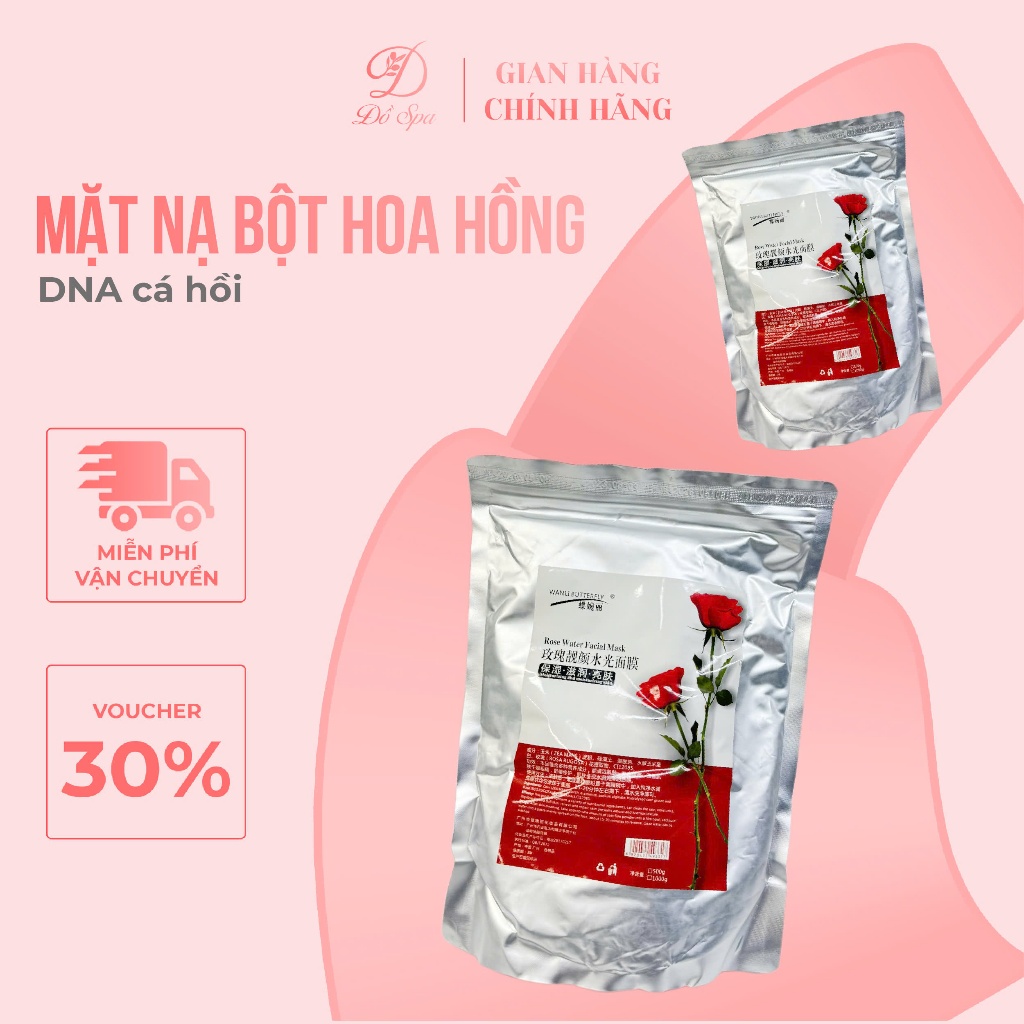 Mặt nạ bột colagen hoa hồng đỏ