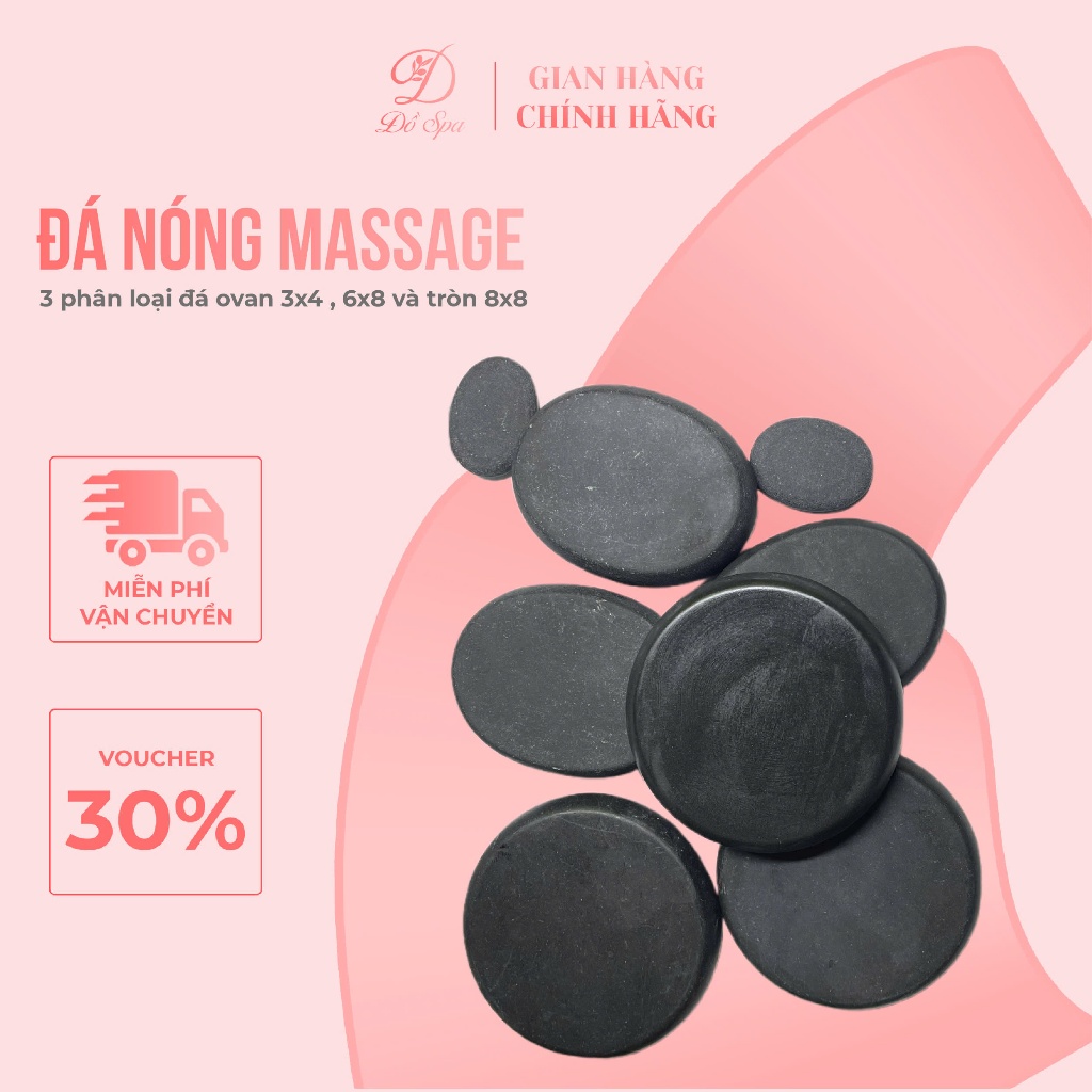 Đá Nóng MASSAGE BODY ĐẢ THÔNG KINH LẠC Cho Spa TMV