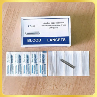 Kim Chích Mụn, Chích Máu, Kim Lá Lúa Blood Lancets Hộp 200 Chiếc An Toàn Tiện Lợi Loại 1 Chính Hãng