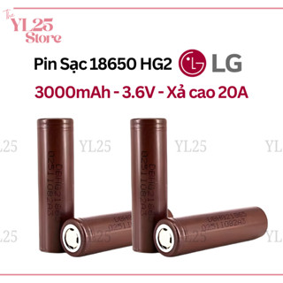 [Mới 100%] Pin 18650 LG HG2 Chính hãng Dung lượng 3000mAh 3.6V Xả cao 20A - Sản xuất tại Hàn Quốc