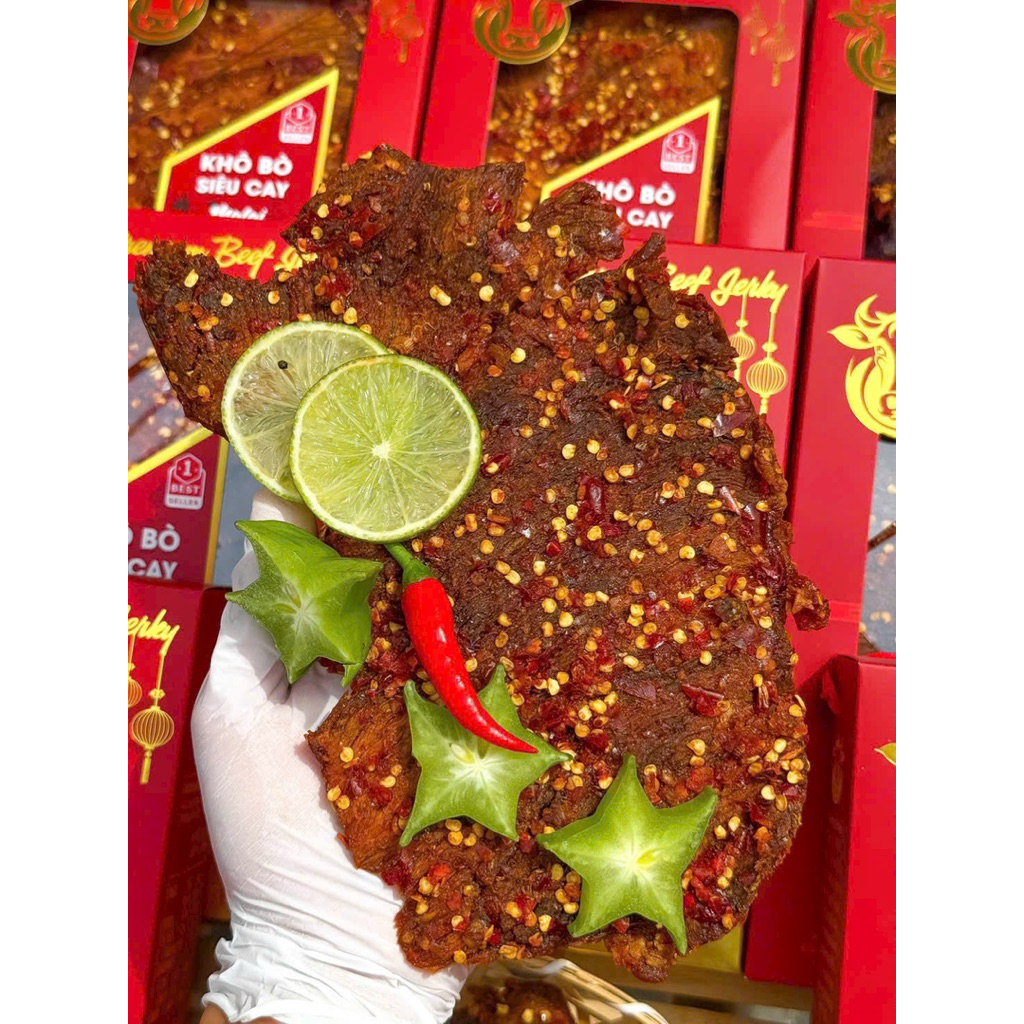 Khô Bò Siêu Cay Malai – Bò Sợi Mềm Đậm Vị, Cay Tê, Ăn Vặt Ngon Ghiền