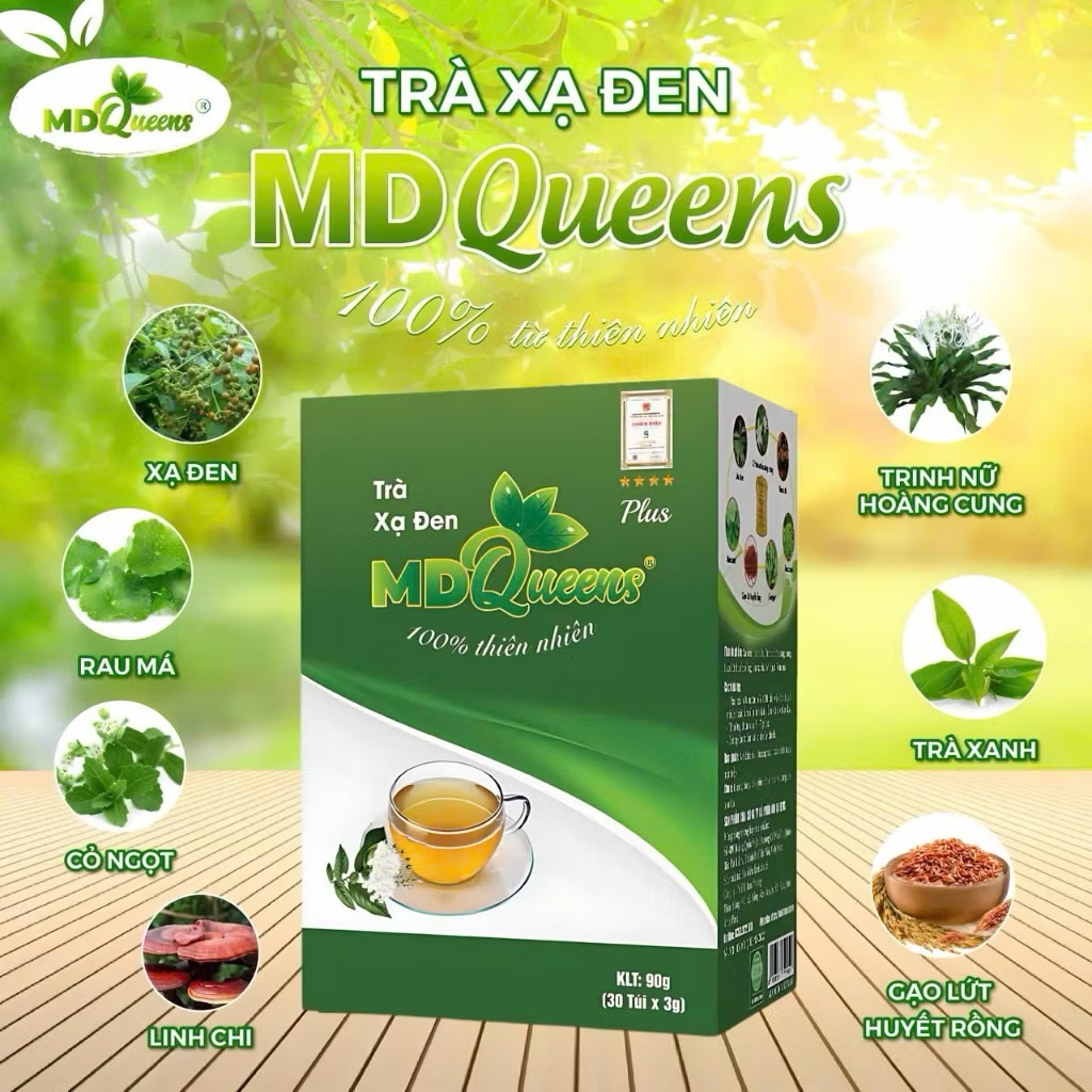 Trà Xạ Đen MD Queens Hộp 30 Túi Lọc