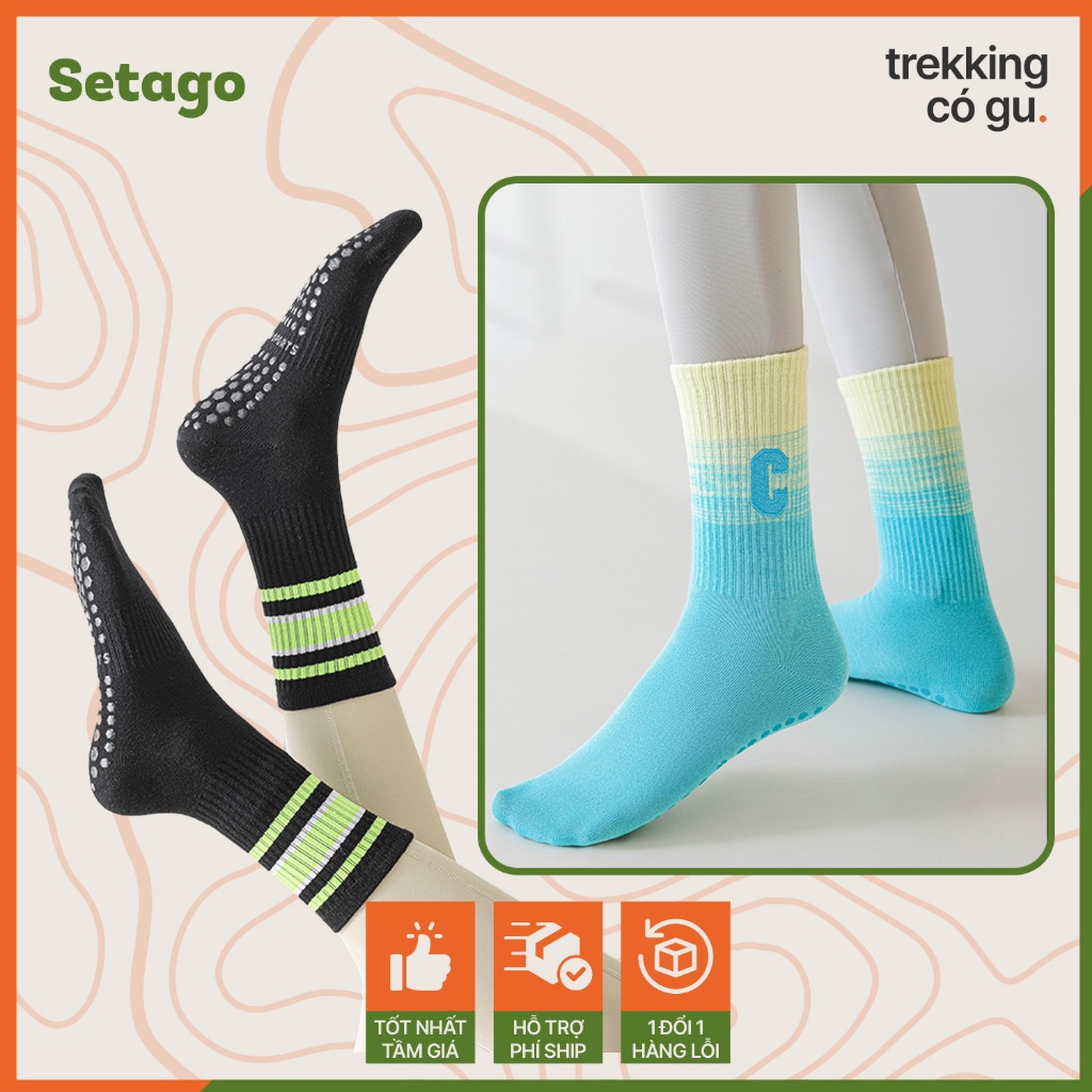 Tất thể thao, tất leo núi Grip Socks - tất chống trơn, chống trượt, phù hợp chơi thể thao, chạy trai