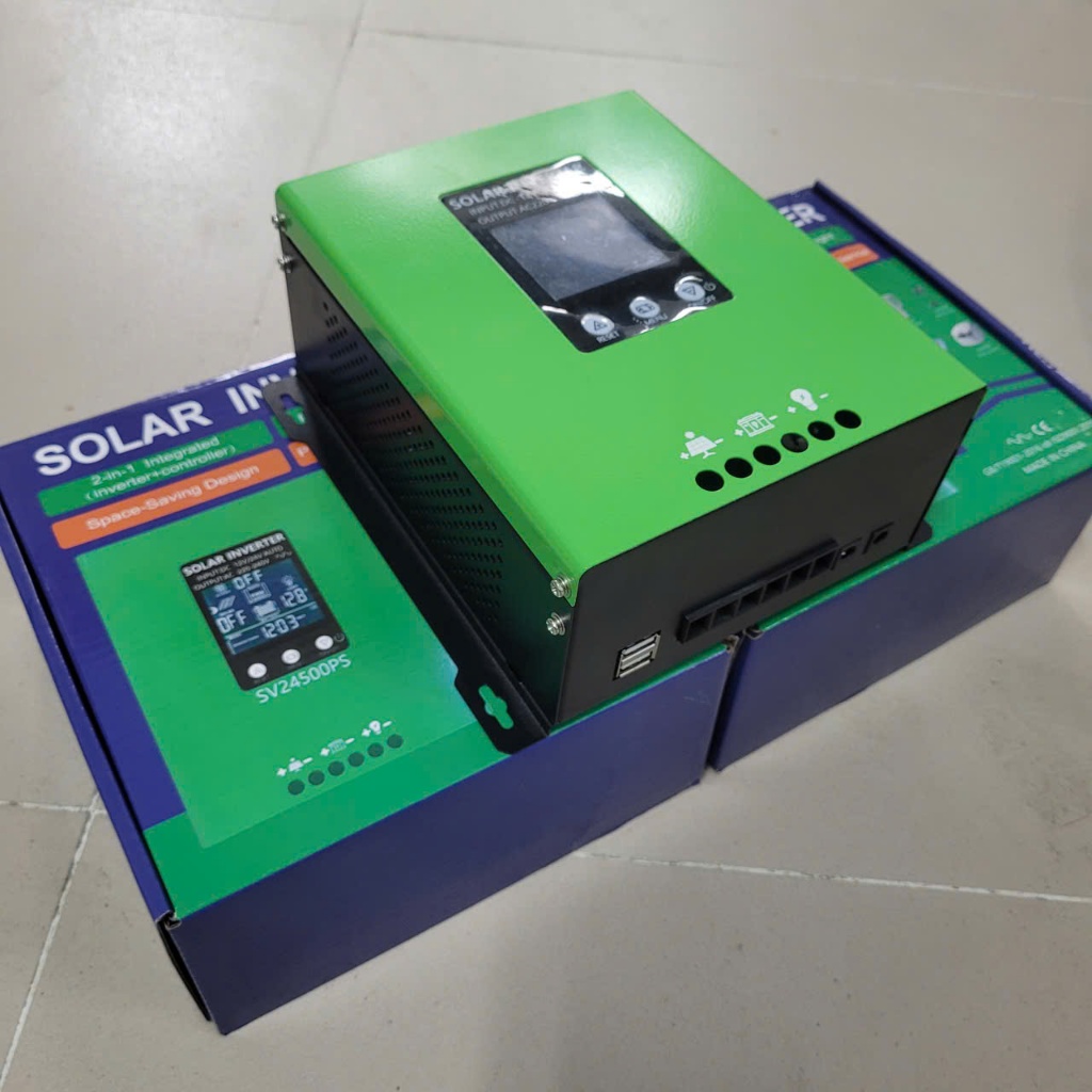 Inverter Năng Lượng Mặt Trời Sin Chuẩn 500W SV24500PS – PWM 20A – 12V/24V Auto – 220V