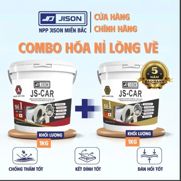 BỘ SẢN PHẨM JISON CAR HOÁ NỈ CAO SU 1A+1B