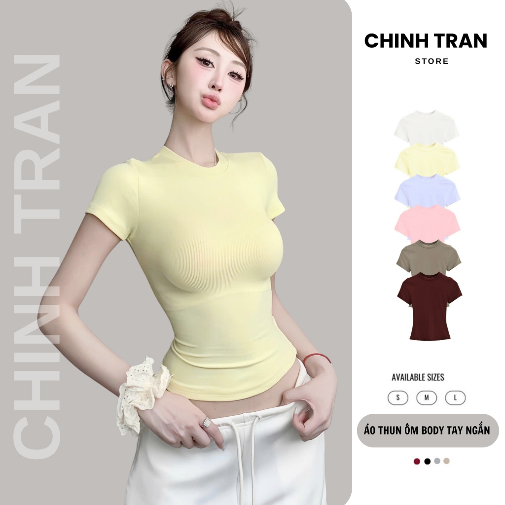 [THẮT EO] Áo Thun Ôm Body Cotton Mịn Co Giãn- Chinh Trần Store | BigBuy360 - bigbuy360.vn