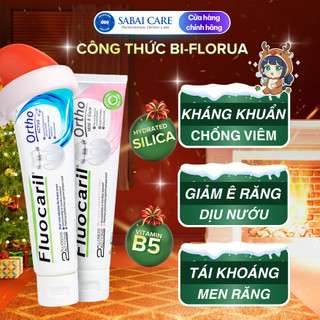  Kem đánh răng dành cho răng niềng Sabai Fluocaril Ortho chính hãng Thái Lan ngừa sâu răng tái khoáng bảo vệ men răng 