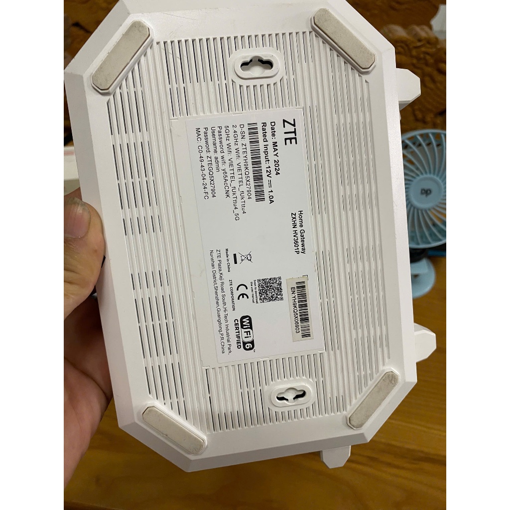 Bộ phát WIFI 6 Viettel - MESH ZTE HV3601P AX3000 Dùng cho nhà mạng Viettel 2nd