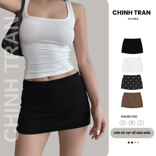   MỞ BÁN  Chân Váy Cạp Trễ Dáng Ngắn Basic Nhiều Màu Trendy - Chinh Trần Store 