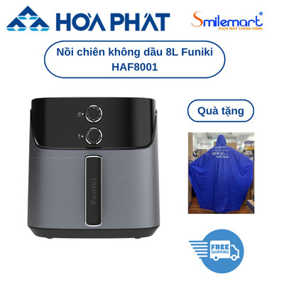 Nồi chiên không dầuFuniki HAF8001 dung tịch 8 lít- Bảo hành chính hãng 12 tháng