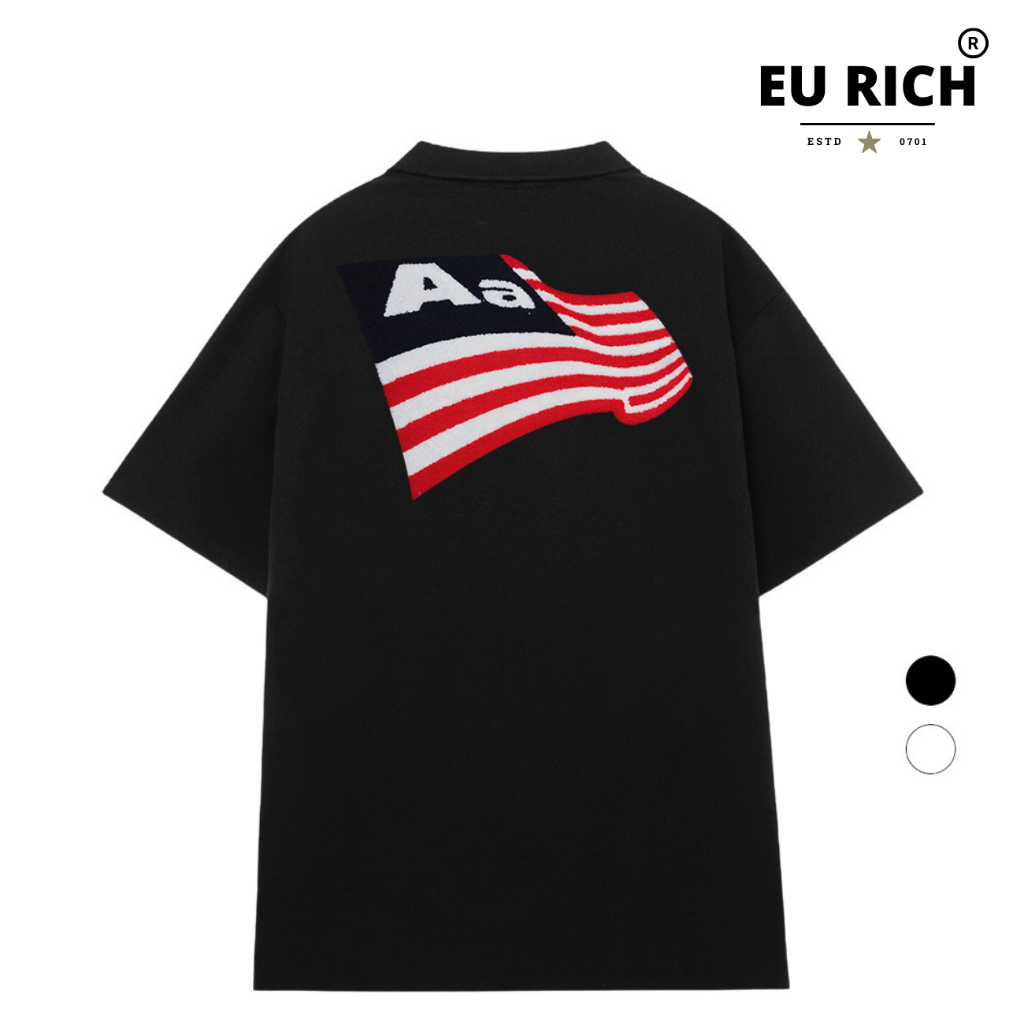 Áo Thun Có Cổ Polo Eu Rich Premium Tee Aastu Aa Flag Wave Graphic