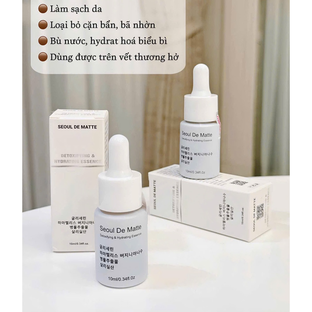 (Tặng Mặt nạ kr.lab b5)Serum detox thải độc seoul de matte 10ml mờ thâm sạm nám hạn 2028 giúp sạch d