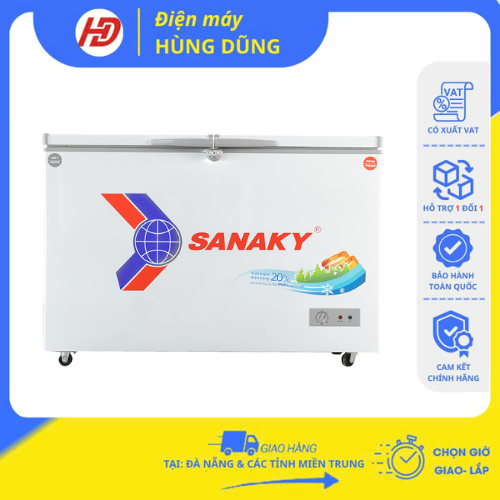[ SHIP HOẢ TỐC ĐÀ NẴNG, HUẾ ] Tủ đông 2 ngăn 2 cánh mở Sanaky VH 3699W1- Chính hãng BH-24 tháng