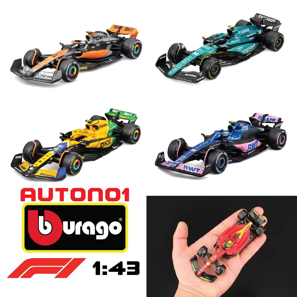 Mô hình xe đua F1 các loại tỉ lệ 1:43 BBurago Petronas Ferrari Formular Redbull Mclaren  Mercedes MC