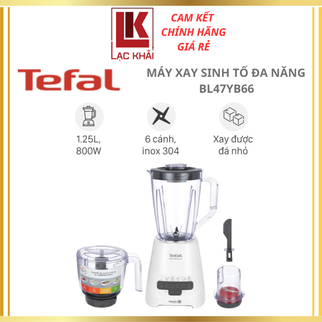 Máy xay sinh tố đa năng Tefal BlendForce Piano BL47YB66 - Chính hãng