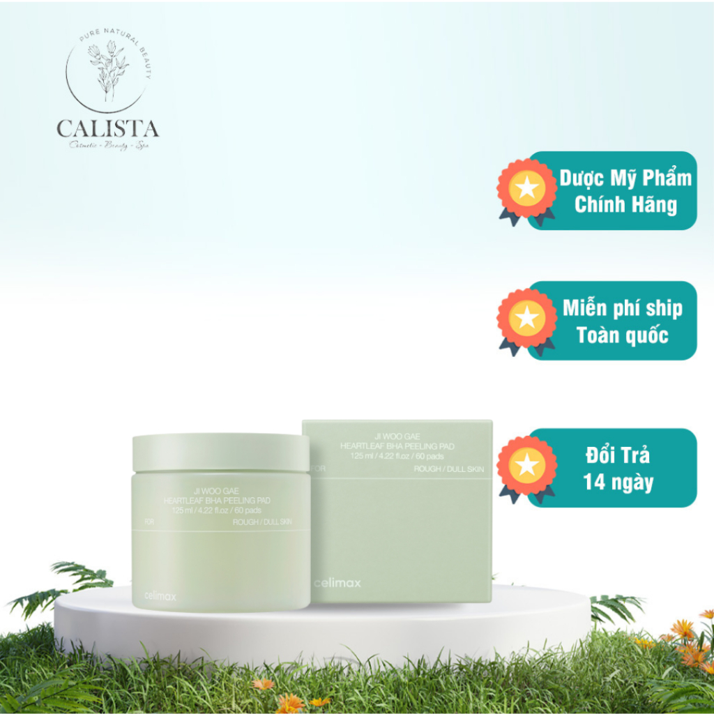 Toner Pad Celimax Ji Woo Gae Heartleaf BHA Peeling Pad 125ml (60 Pads)