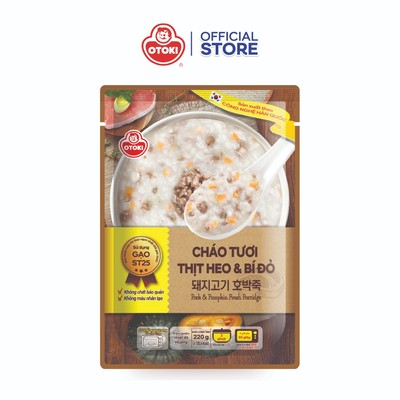Cháo tươi thịt heo và bí đỏ Otoki 220g