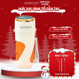  Máy xay sinh tố cầm tay COPCOP máy xay mini tiện lợi dung tích 360ml với lưỡi dao inox chống han rỉ 
