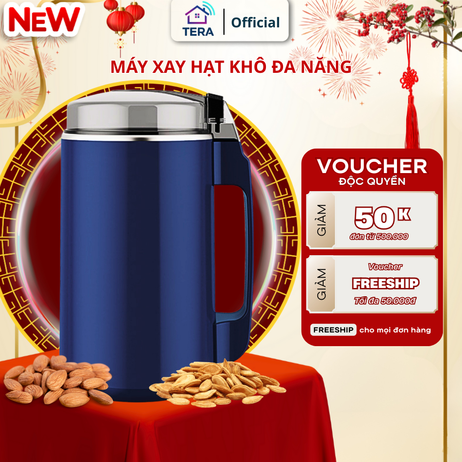 Máy Xay Hạt Khô Cầm Tay Đa Năng Nghiền Các Loại Hạt, Ngũ Cốc, Đồ Khô Tiện Lợi