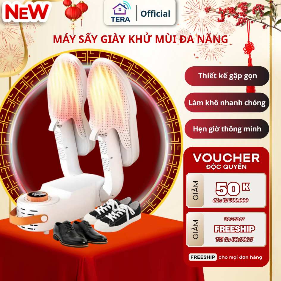 Máy sấy giày khử mùi đa năng công suất 180W sấy giày tất găng tay khử khuẩn tia cực tím