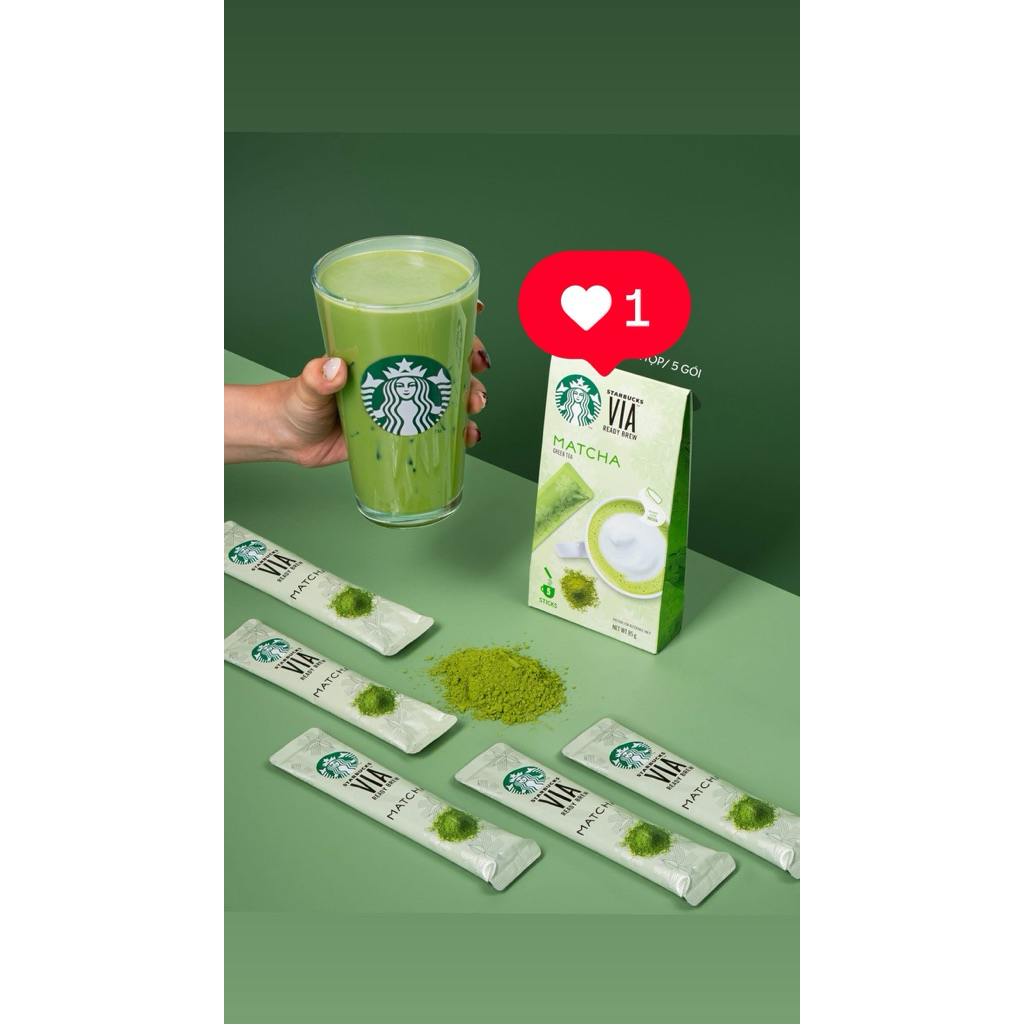VIA MATCHA LATTE STARBUCKS