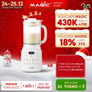  Máy Làm Sữa Hạt 12 Chức Năng 1.5L Magic Eco AC-143 Tự Động Vệ Sinh Công Suất 1200W 