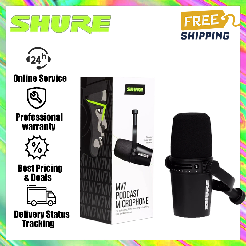 Micro USB Shure MV7 dùng để ghi âm thanh và podcast