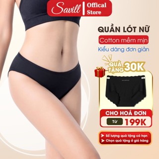  Quần lót nữ kiểu trơn mềm mại Quần lót cotton thoáng khí hút ẩm tốt ngăn vừa vi khuẩn SAVILL L261 