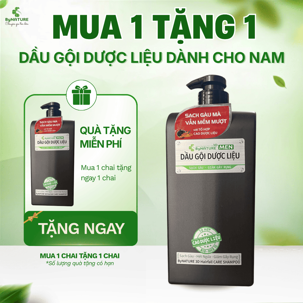 [MUA 1 TẶNG 1] Dầu Gội BYNATURE Chống Gàu, Hết Ngứa Sạch Da Đầu 600g