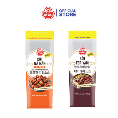 Combo Sốt Teriyaki 310g & Sốt Gà Rán Vị Ngọt Otoki 325g