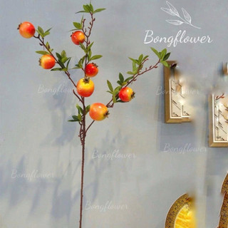 Cành Lựu Giả Decor | Hoa Quả Giả Cắm Bình Sang Trọng