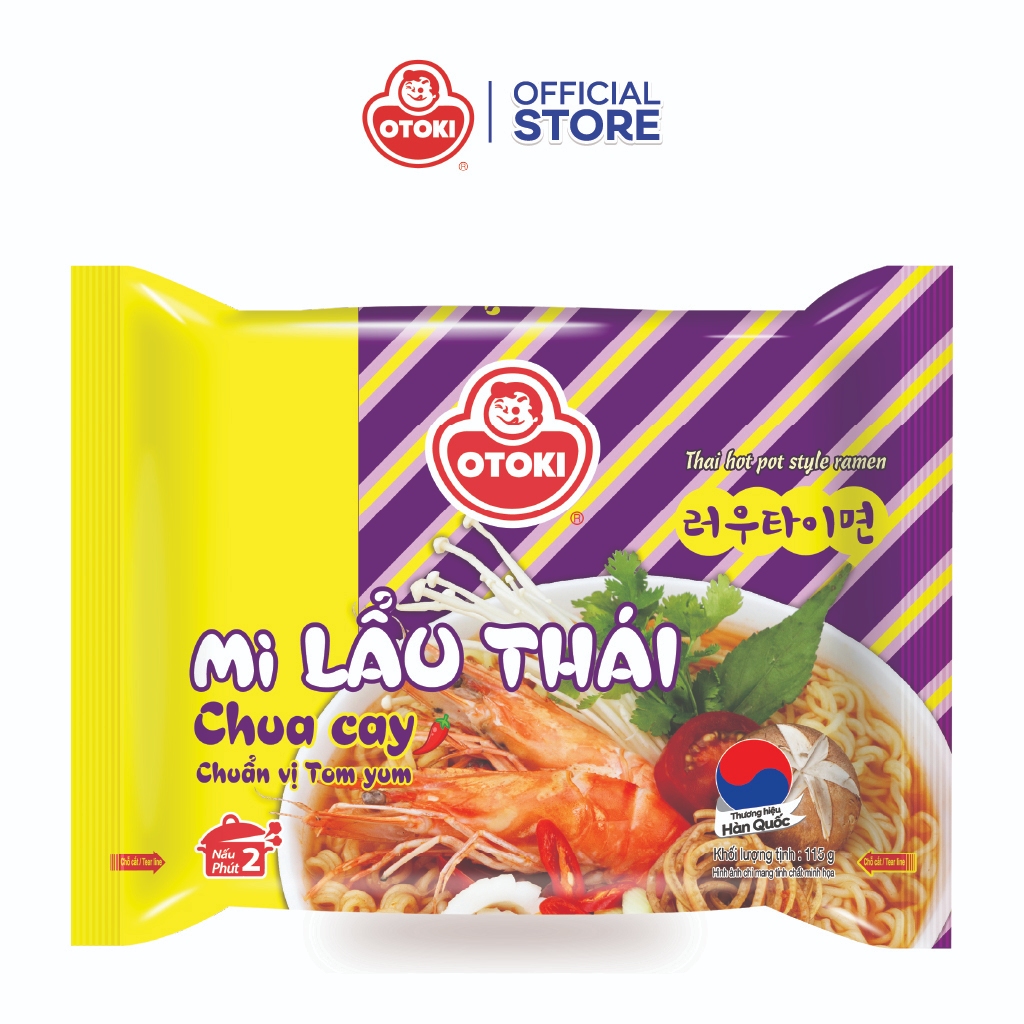 Combo 5 Gói Mì Jin lẩu Thái Otoki 115g