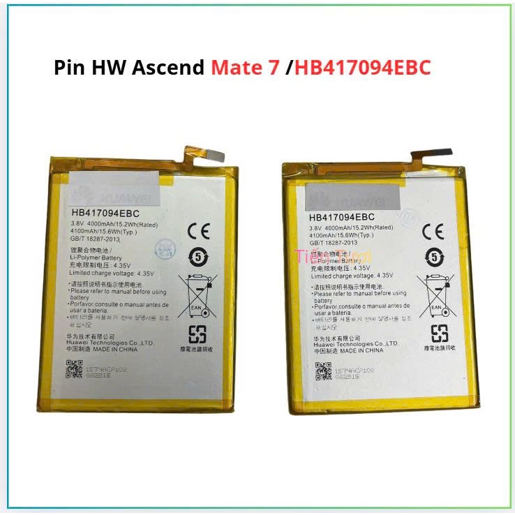Pin HW Ascend Mate 7 /HB417094EBC ,mới