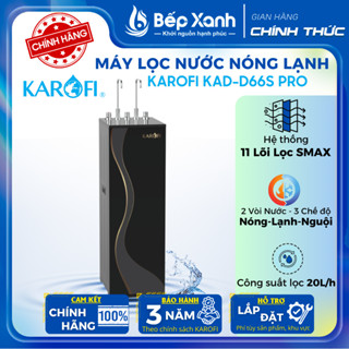  Máy lọc nước nóng lạnh Karofi KAD-D66S PRO - Nước Nóng+Lạnh+Nguội - 11 Lõi Lọc Uống Trực Tiếp 