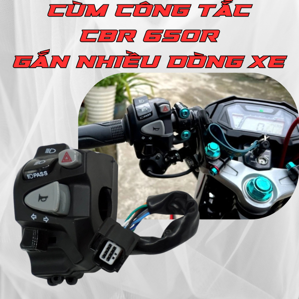 Cùm công tắc Trái CB650 CB1100 full chức năng Vario Raider Sirius Wave nhỏ Exciter 2019