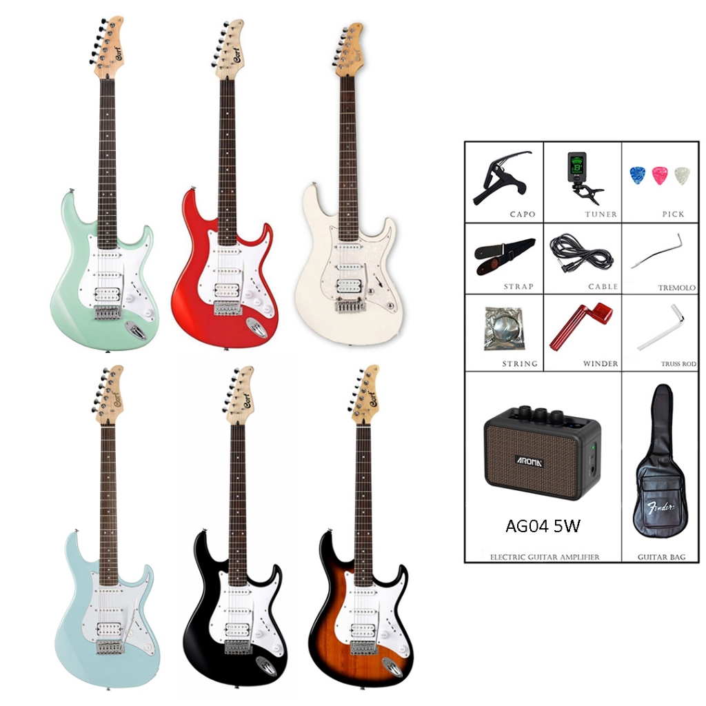 Combo Đàn Guitar Điện Cort G110 Stratocaster HSS Made In Indonesia Aroma AG04