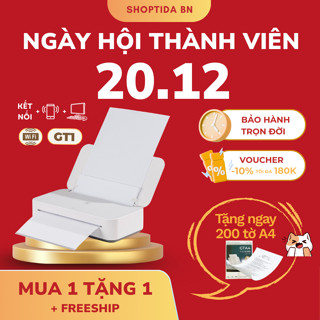  Máy in HPRT GT1 không cần mực nhỏ gọn kết nối wifi dành cho học sinh sinh viên tặng kèm 200 giấy in A4 