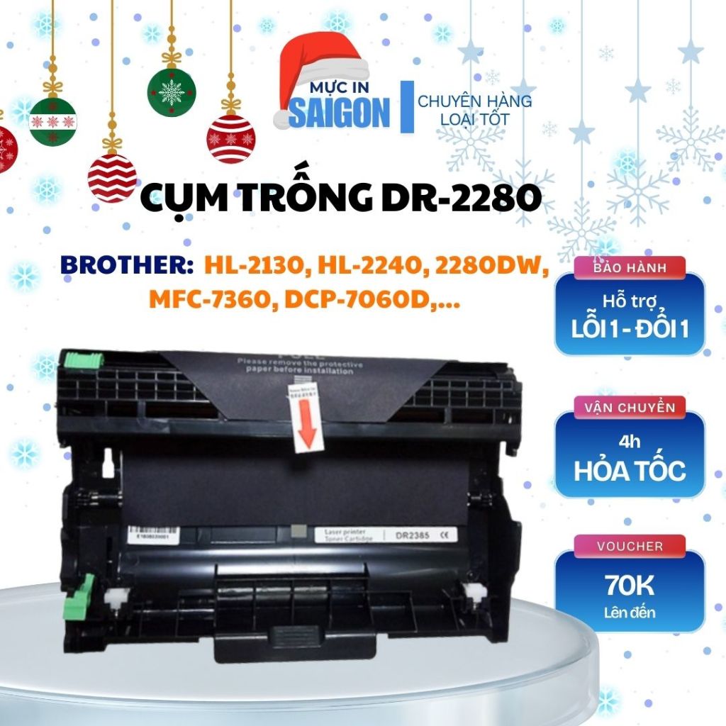 [HỎA TỐC - Drum] DR 2280/7860 dùng cho máy in Brother TN 2280, 2260, DR 2255, L 2130, 2240D, 2250DN,