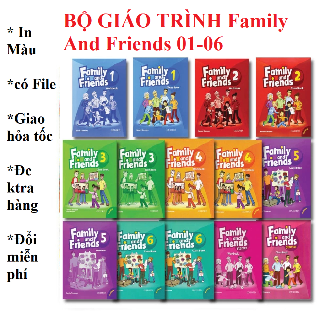 Sách Family And Friends 1ST - Class Book và WorkBook Giúp Bé Phát Triển Kỹ Năng Nghe Nói Đọc Viết