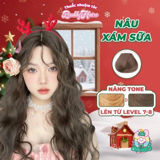  Thuốc nhuộm tóc NÂU XÁM SỮA không cần dùng Thuốc Tẩy Tóc Buddyhairs Buddy.hairs Buddyhair 