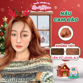  Thuốc nhuộm tóc NÂU CAM ĐÀO không cần dùng thuốc tẩy của Buddyhairs tặng kèm găng tay mũ trùm trợ nhuộm tiện ích 