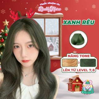  Thuốc nhuộm tóc màu XANH RÊU thuốc nhuộm tóc cao cấp kem nhuộm tóc tại nhà Buddyhairs tặng kèm dụng cụ 