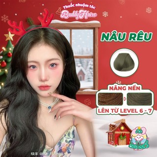  Thuốc nhuộm tóc màu NÂU RÊU thuốc nhuộm tóc không cần tẩy kem nhuộm tóc tại nhà Buddyhairs tặng kèm dụng cụ 