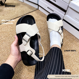   Deal  hot  Dép sandal nữ quai chéo da sần S080 bền xinh  - Dép quai hậu nữ đế cao đi học đi chơi hot trend 